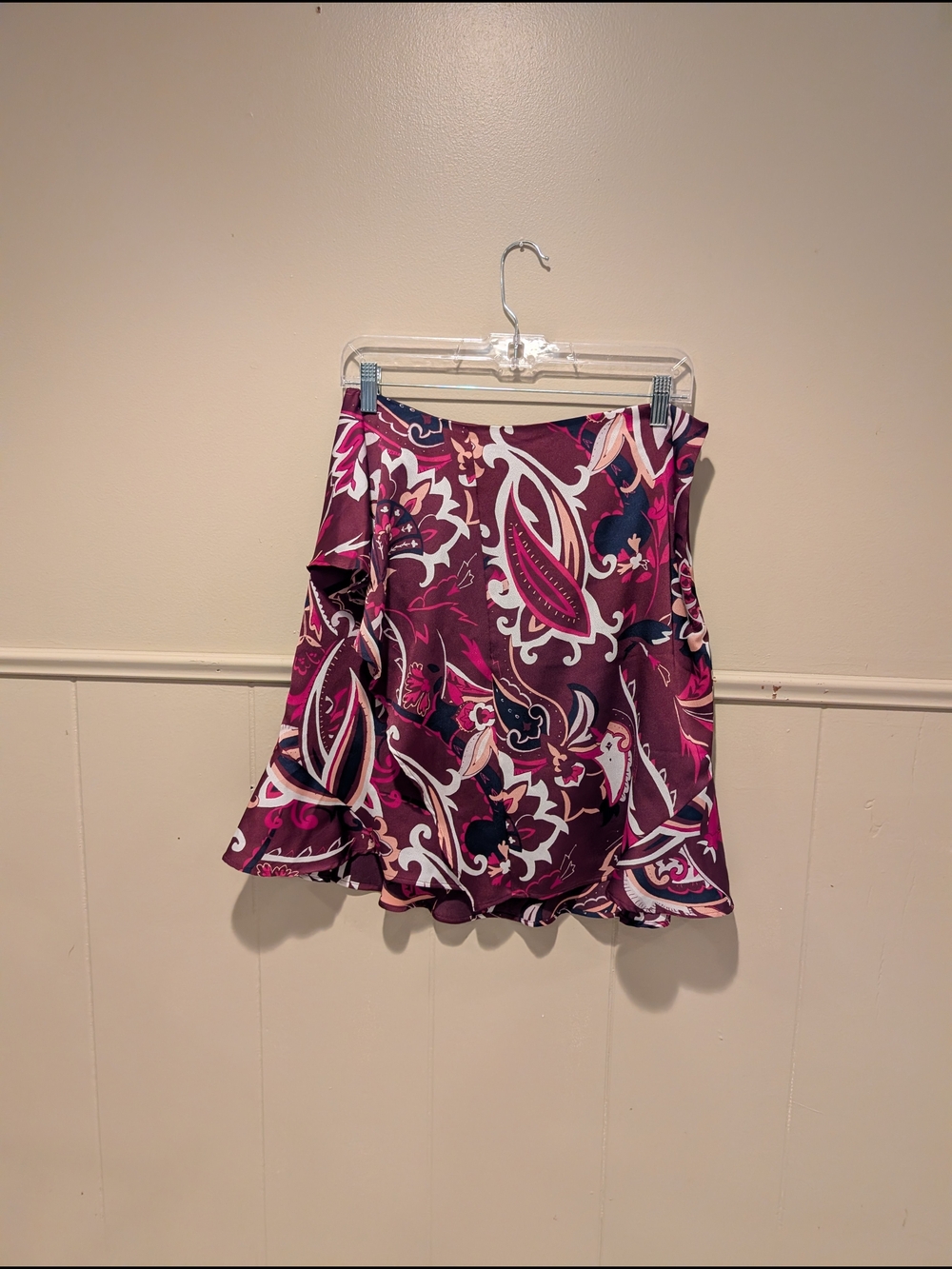 Banana Republic Faux Wrap Purple Pink Skirt